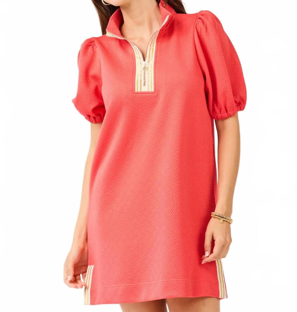 NEW MARY SQUARE andie mini dress in coral